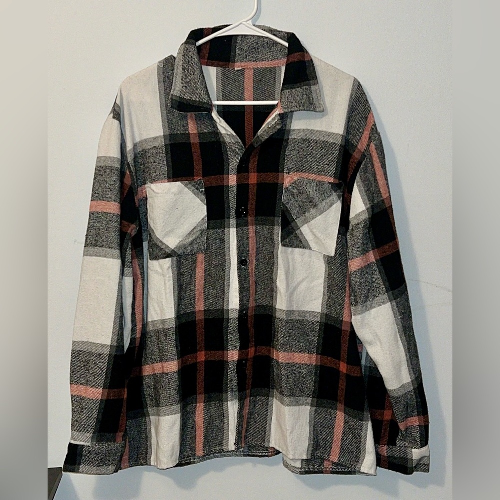Plaid Button-Up Shirt